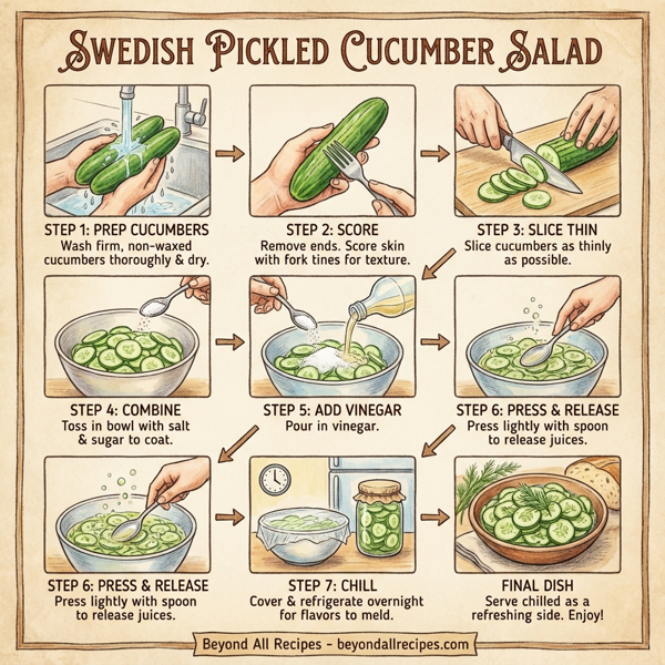 Swedish Pickled Cucumber Salad instructions