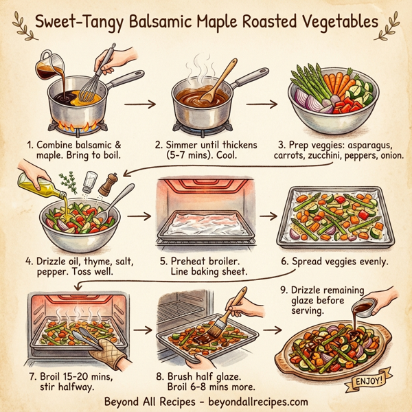Sweet-Tangy Balsamic Maple Roasted Vegetables instructions
