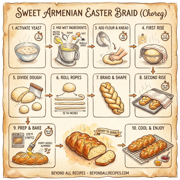 Sweet Armenian Easter Braid instructions