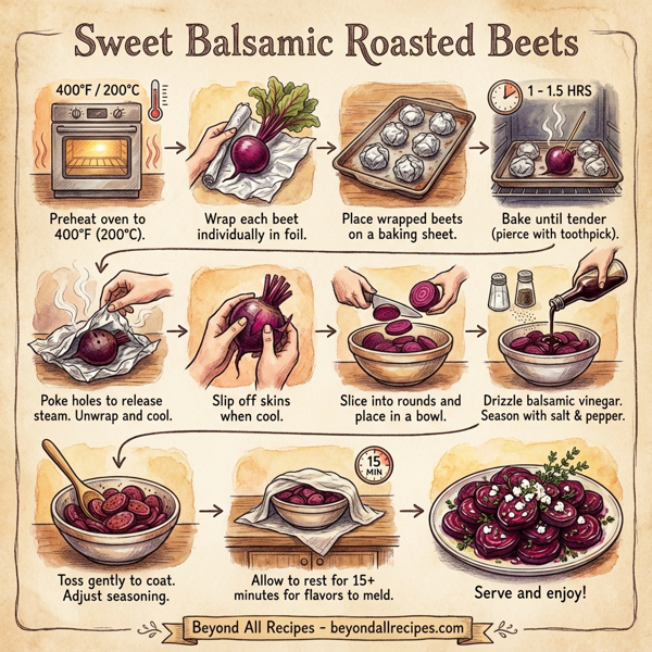 Sweet Balsamic Roasted Beets instructions