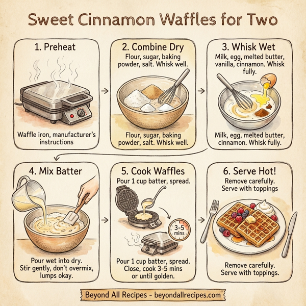 Sweet Cinnamon Waffles for Two instructions