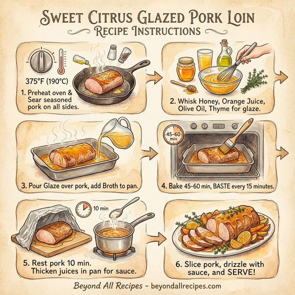 Sweet Citrus Glazed Pork Loin instructions