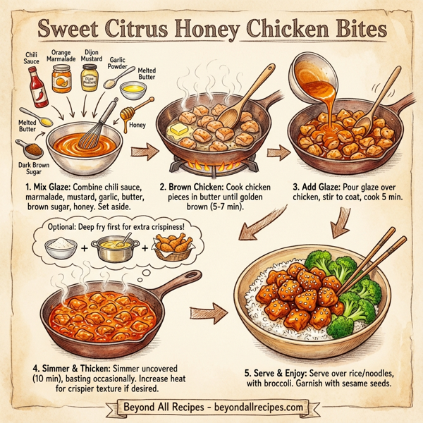 Sweet Citrus Honey Chicken Bites instructions