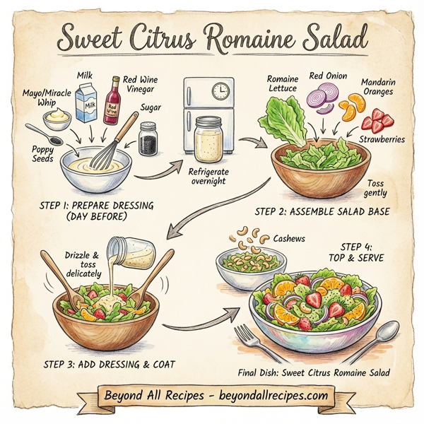 Sweet Citrus Romaine Salad instructions
