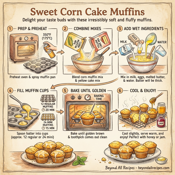 Sweet Corn Cake Muffins instructions