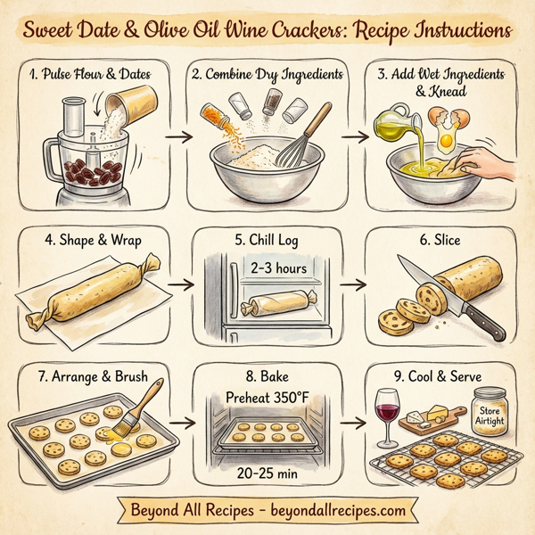 Sweet Date & Olive Oil Wine Crackers instructions
