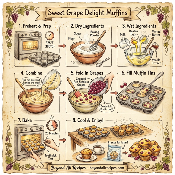 Sweet Grape Delight Muffins instructions