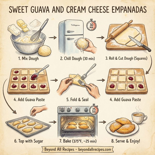 Sweet Guava and Cream Cheese Empanadas instructions
