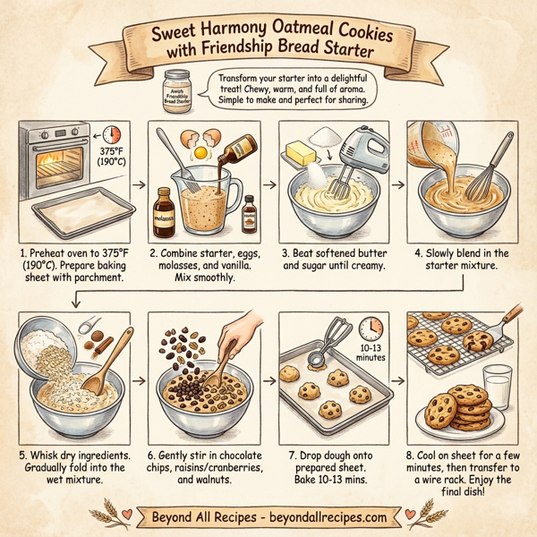 Sweet Harmony Oatmeal Cookies with Friendship Bread Starter instructions