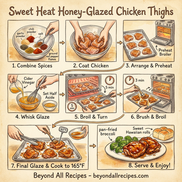 Sweet Heat Honey-Glazed Chicken Thighs instructions