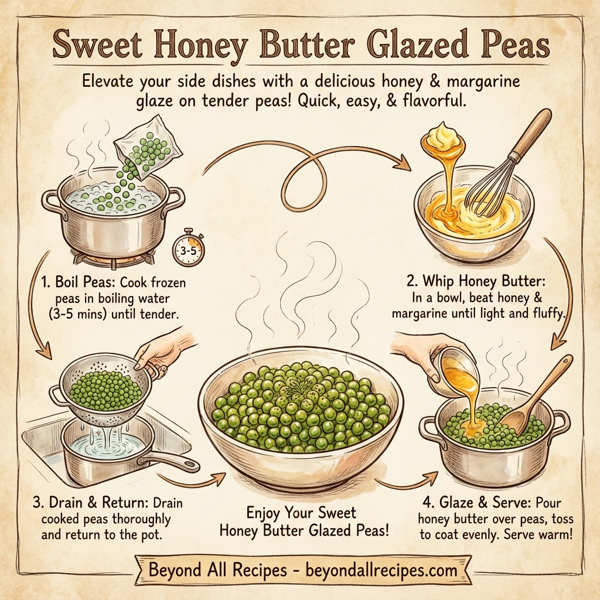 Sweet Honey Butter Glazed Peas instructions