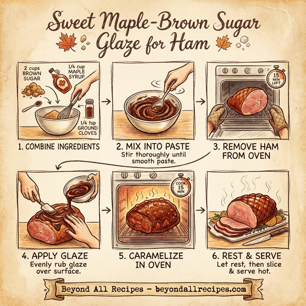 Sweet Maple-Brown Sugar Glaze for Ham instructions