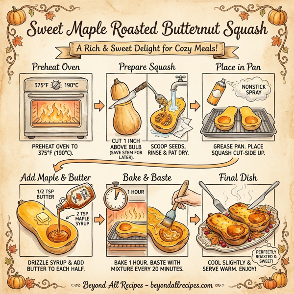 Sweet Maple Roasted Butternut Squash instructions
