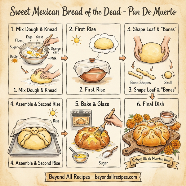Sweet Mexican Bread of the Dead instructions