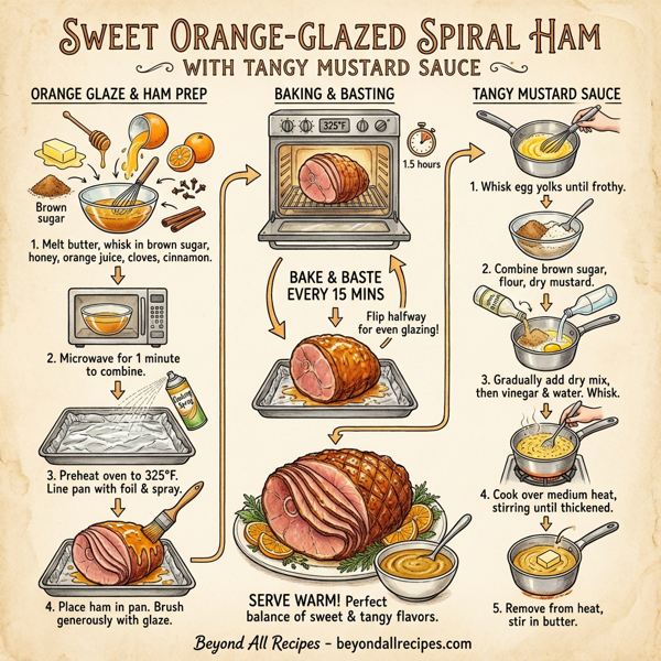 Sweet Orange-Glazed Spiral Ham with Tangy Mustard Sauce instructions