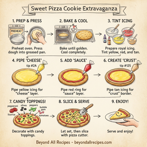 Sweet Pizza Cookie Extravaganza instructions