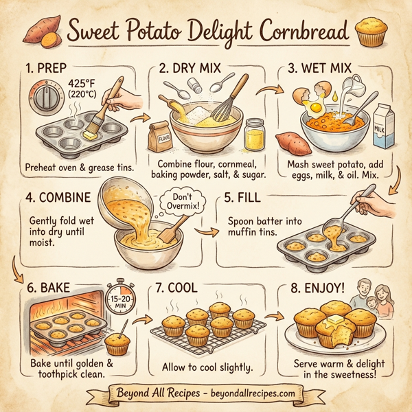 Sweet Potato Delight Cornbread instructions