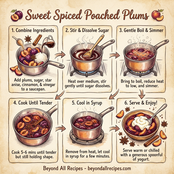Sweet Spiced Poached Plums instructions