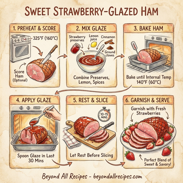 Sweet Strawberry-Glazed Ham instructions