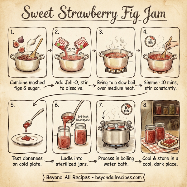 Sweet Strawberry Fig Jam instructions