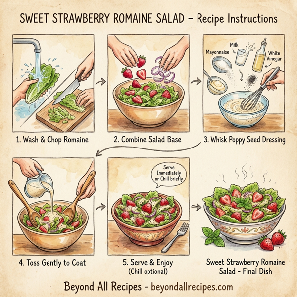 Sweet Strawberry Romaine Salad instructions