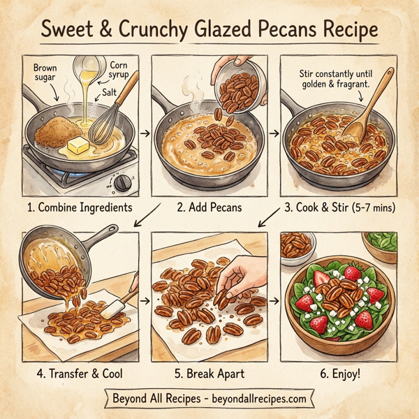 Sweet & Crunchy Glazed Pecans instructions