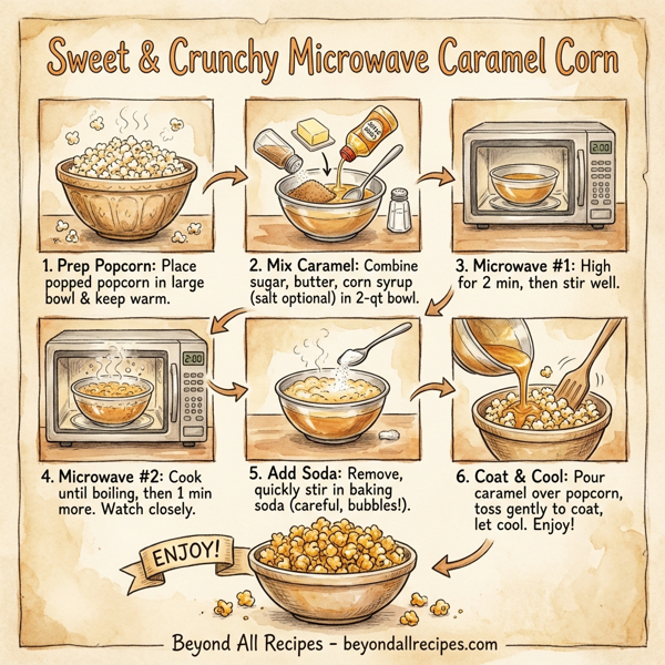Sweet & Crunchy Microwave Caramel Corn instructions