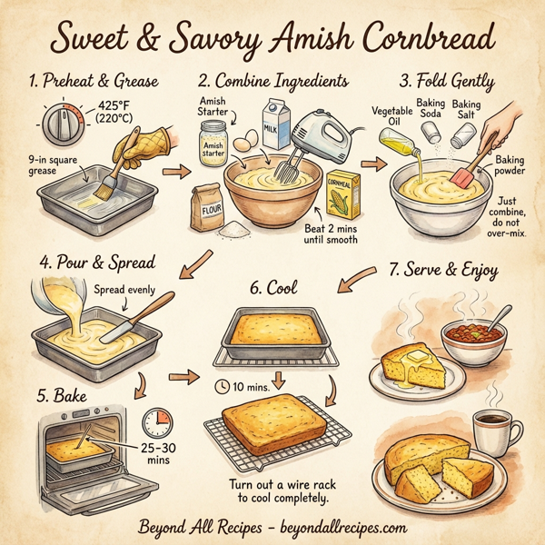 Sweet & Savory Amish Cornbread instructions