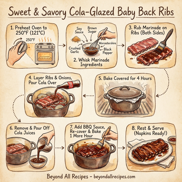 Sweet & Savory Cola-Glazed Baby Back Ribs instructions