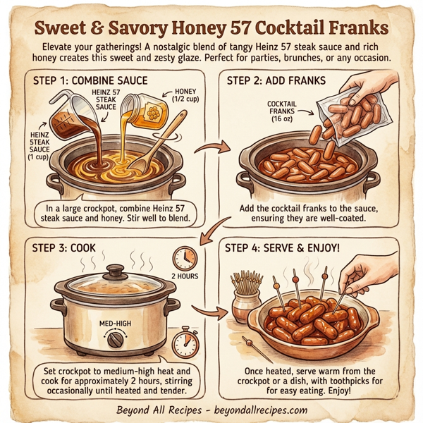 Sweet & Savory Honey 57 Cocktail Franks instructions