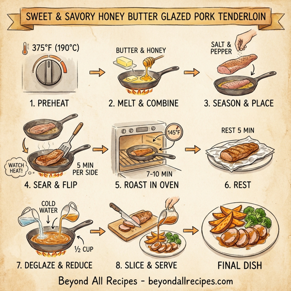 Sweet & Savory Honey Butter Glazed Pork Tenderloin instructions