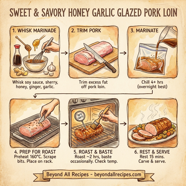 Sweet & Savory Honey Garlic Glazed Pork Loin instructions