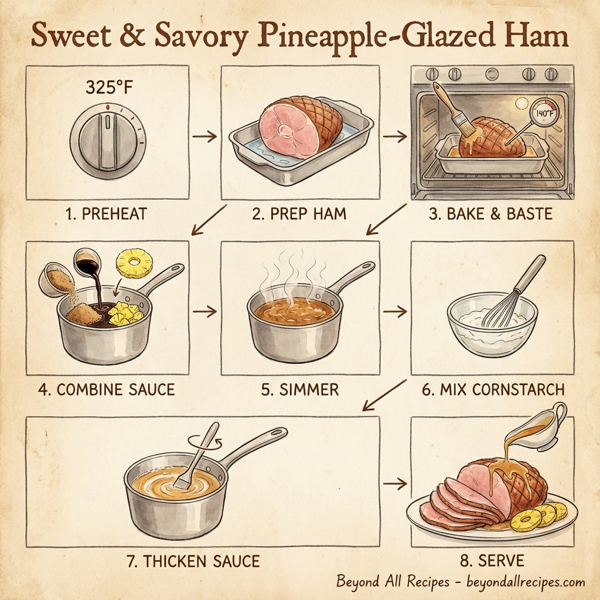 Sweet & Savory Pineapple-Glazed Ham instructions