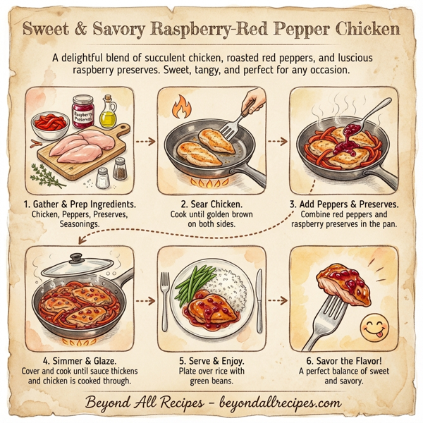 Sweet & Savory Raspberry-Red Pepper Chicken instructions