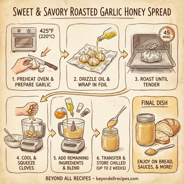 Sweet & Savory Roasted Garlic Honey Spread instructions