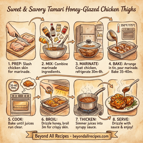 Sweet & Savory Tamari Honey-Glazed Chicken Thighs instructions