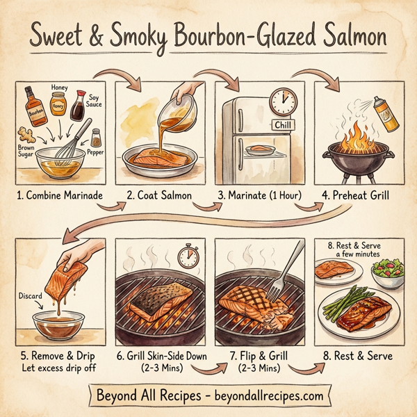 Sweet & Smoky Bourbon-Glazed Salmon instructions