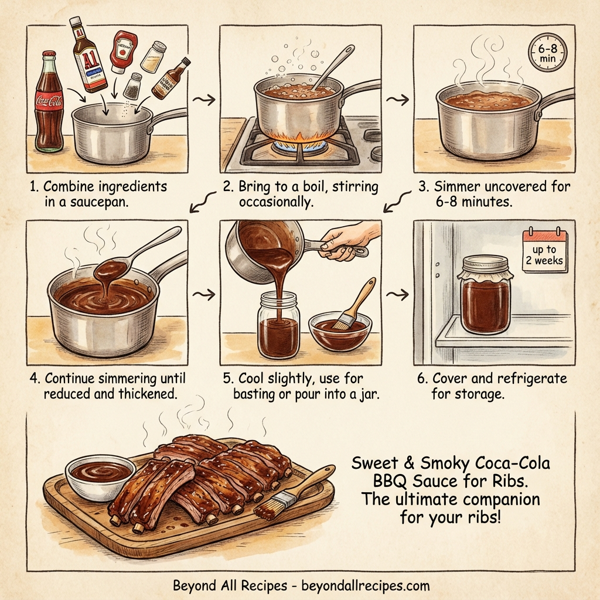 Sweet & Smoky Coca-Cola BBQ Sauce for Ribs instructions