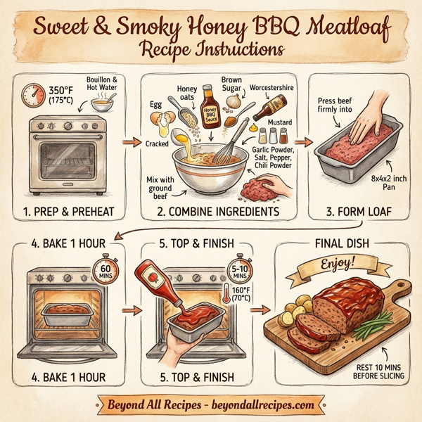 Sweet & Smoky Honey BBQ Meatloaf instructions