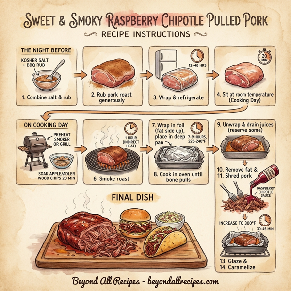 Sweet & Smoky Raspberry Chipotle Pulled Pork instructions