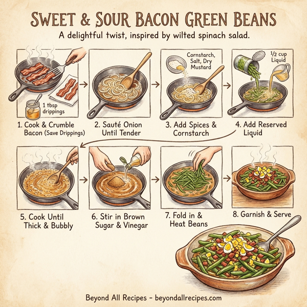 Sweet & Sour Bacon Green Beans instructions