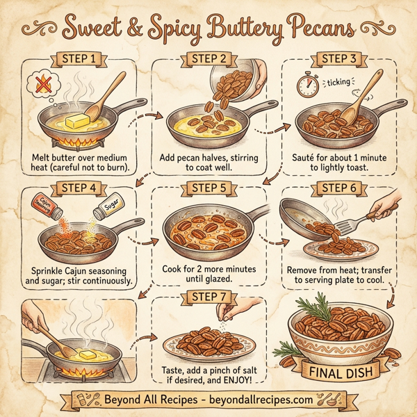Sweet & Spicy Buttery Pecans instructions