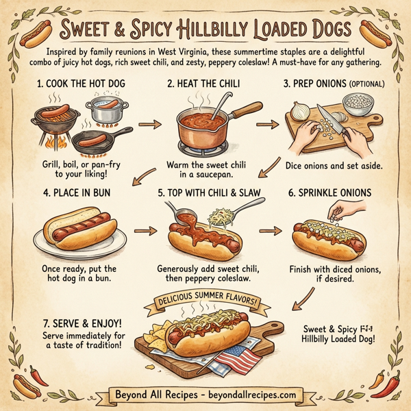 Sweet & Spicy Hillbilly Loaded Dogs instructions