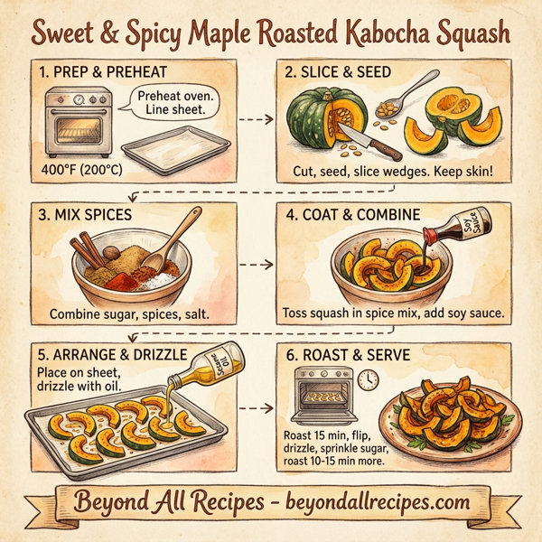 Sweet & Spicy Maple Roasted Kabocha Squash instructions