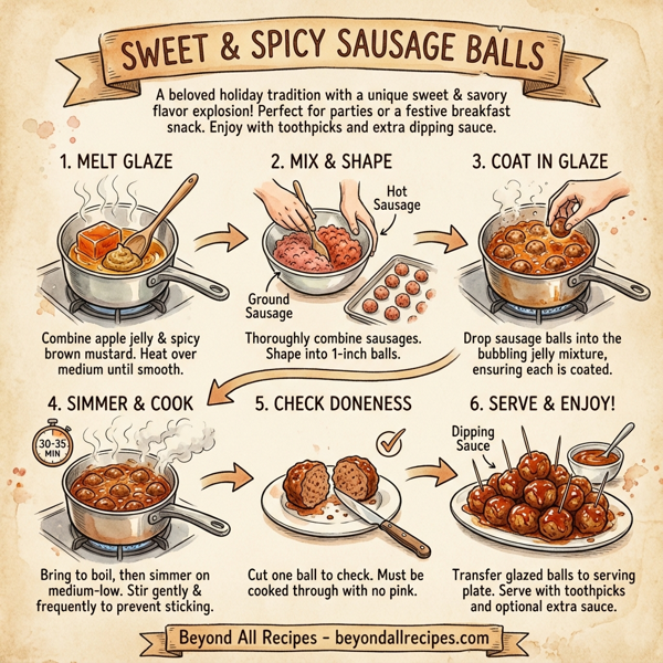 Sweet & Spicy Sausage Balls instructions