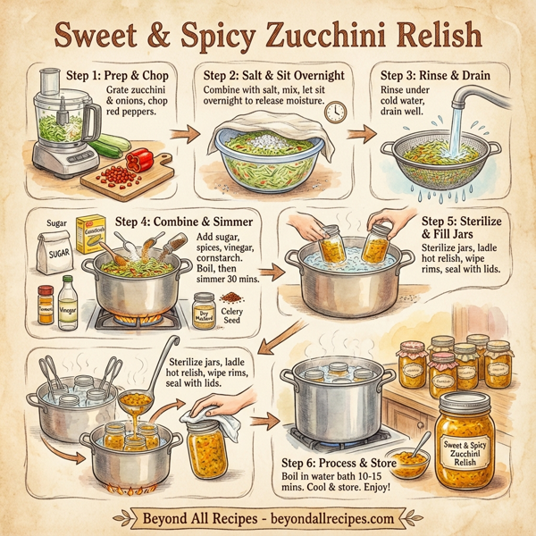 Sweet & Spicy Zucchini Relish instructions