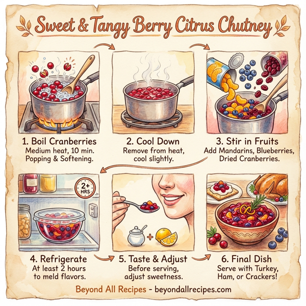 Sweet & Tangy Berry Citrus Chutney instructions