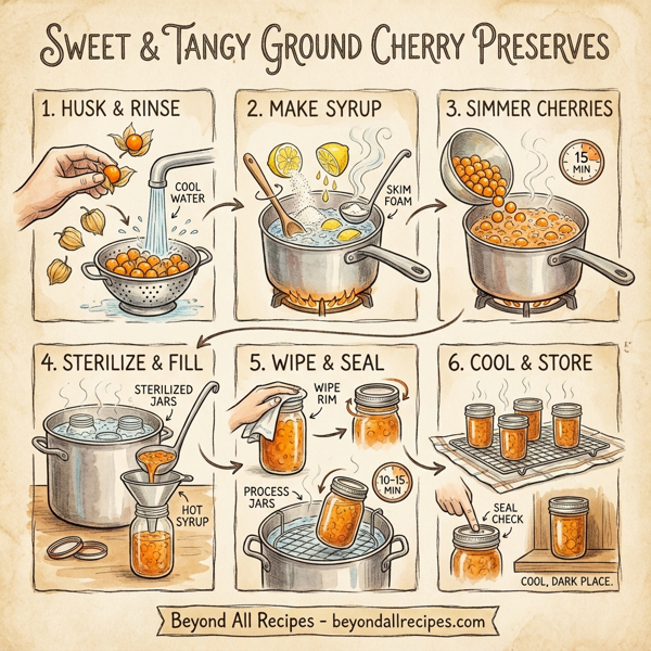 Sweet & Tangy Ground Cherry Preserves instructions