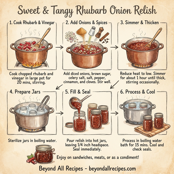 Sweet & Tangy Rhubarb Onion Relish instructions
