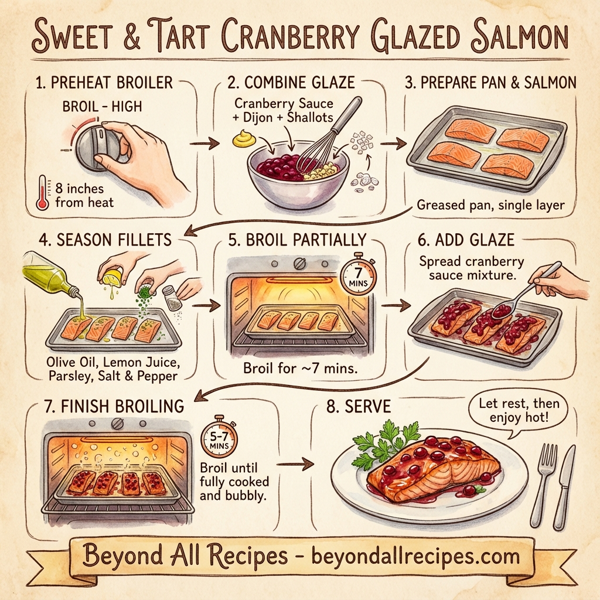Sweet & Tart Cranberry Glazed Salmon instructions